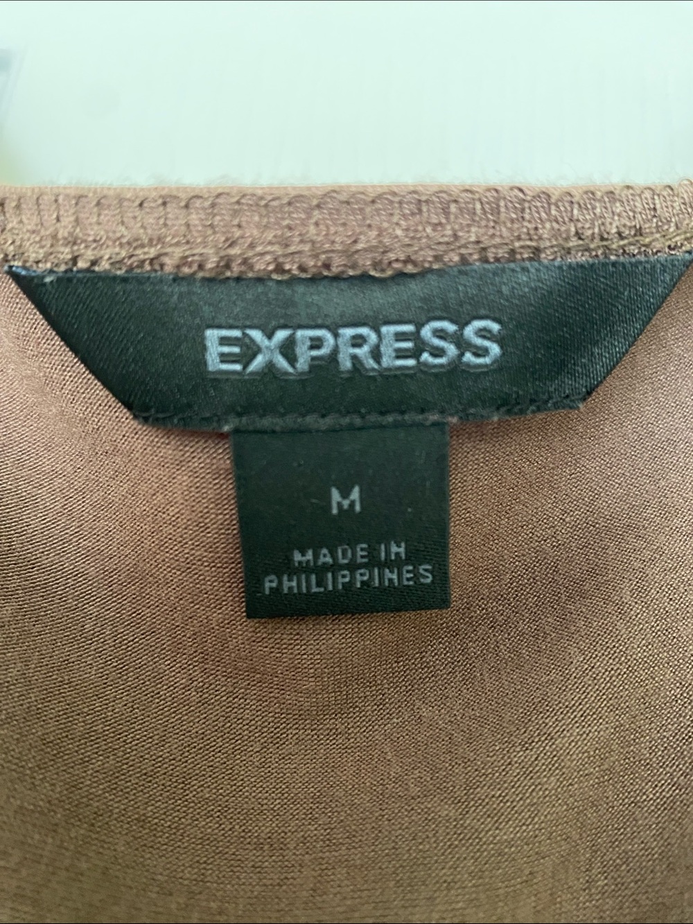 Express Taupe Wrap Midi Dress - Size Medium - Picture 5 of 6